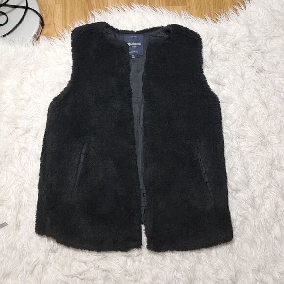 Madewell Faux-Fur Vest XS  - Picture 2 of 6